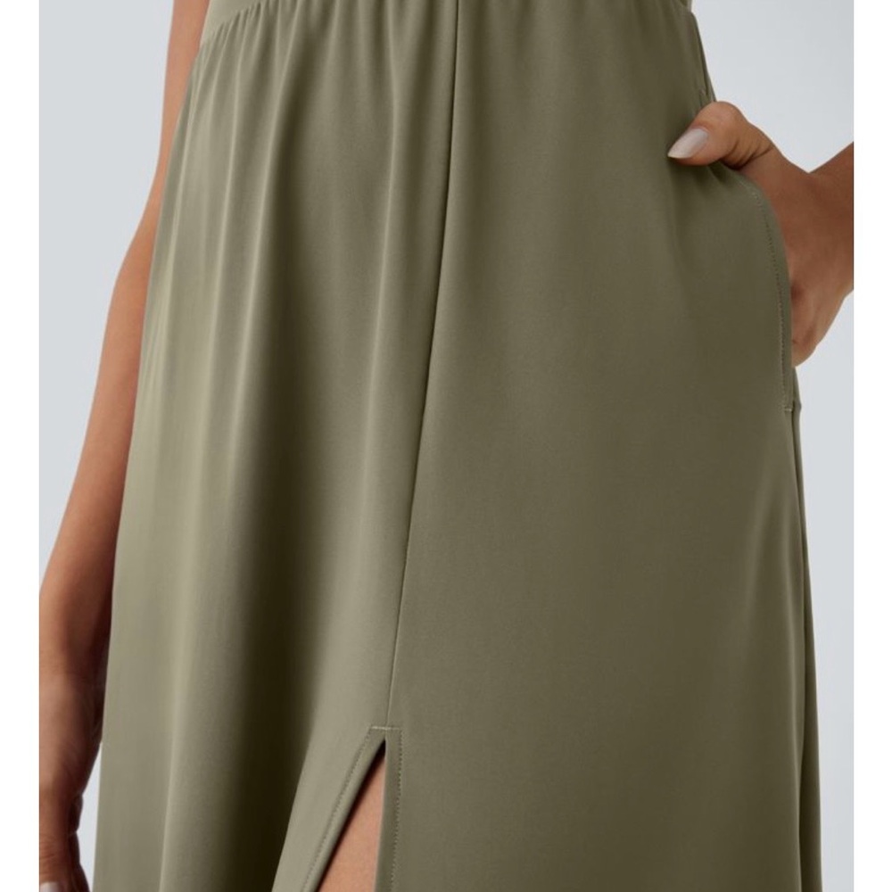 HALARA Olive Green Midi Dress - Picture 5 of 11